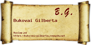 Bukovai Gilberta névjegykártya